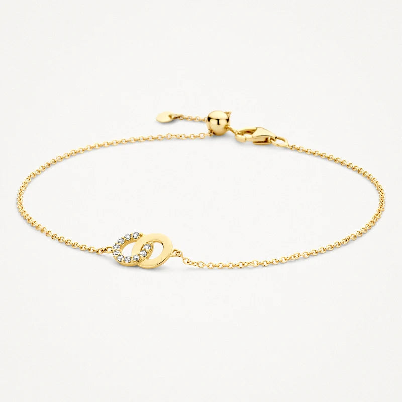 Blush - Interlocking Rings Bracelet - 14kt Yellow Gold