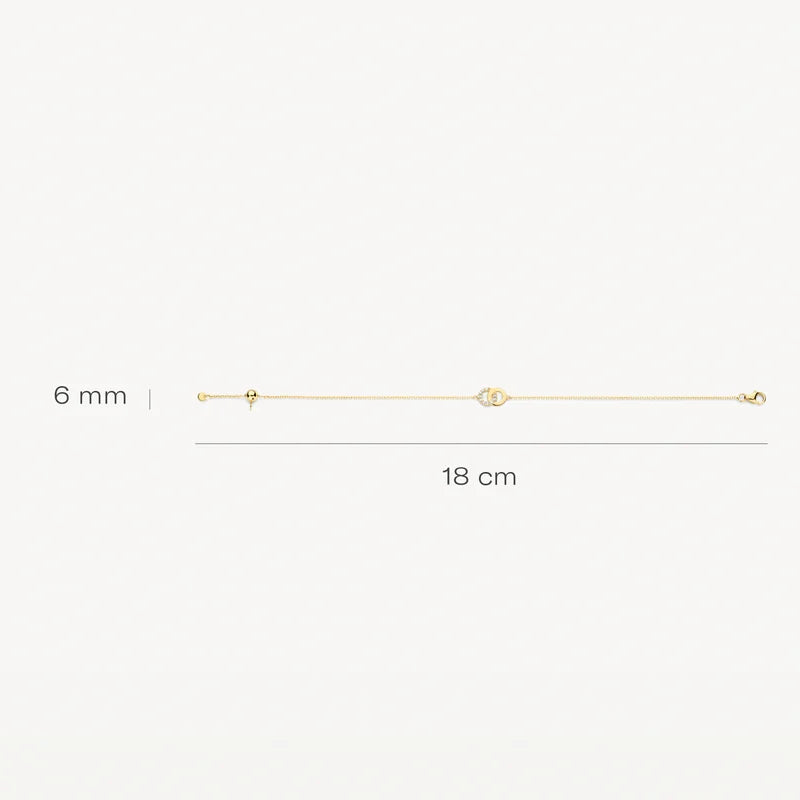 Blush - Interlocking Rings Bracelet - 14kt Yellow Gold