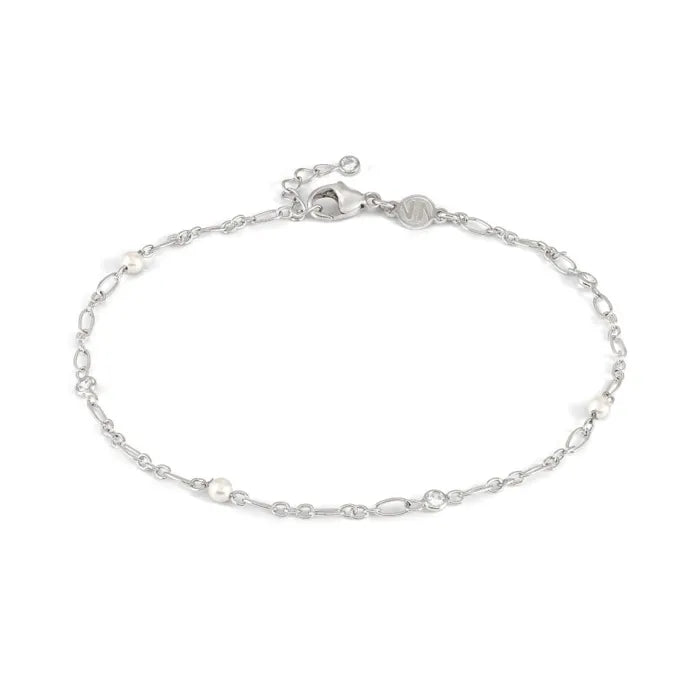 Nomination - White Pearls Anklet - Silver