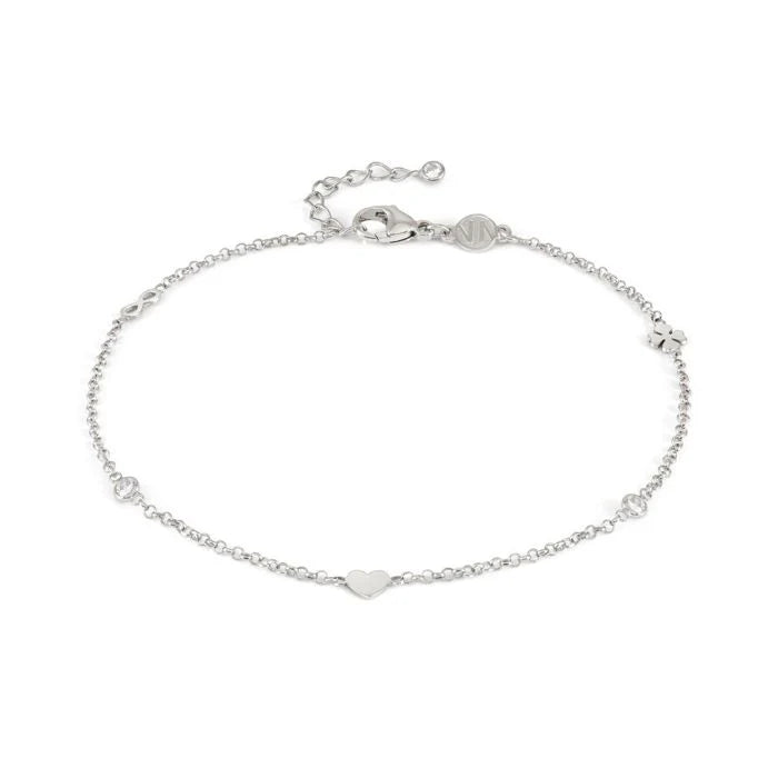 Nomination - Symbols with CZ Anklet - Silver