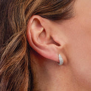 Kit Heath - Coast Tumble Glisten Pavé Hoop Earrings - Silver
