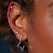 Kit Heath - Céleste Astoria Starburst Mini Stud Earrings - Silver