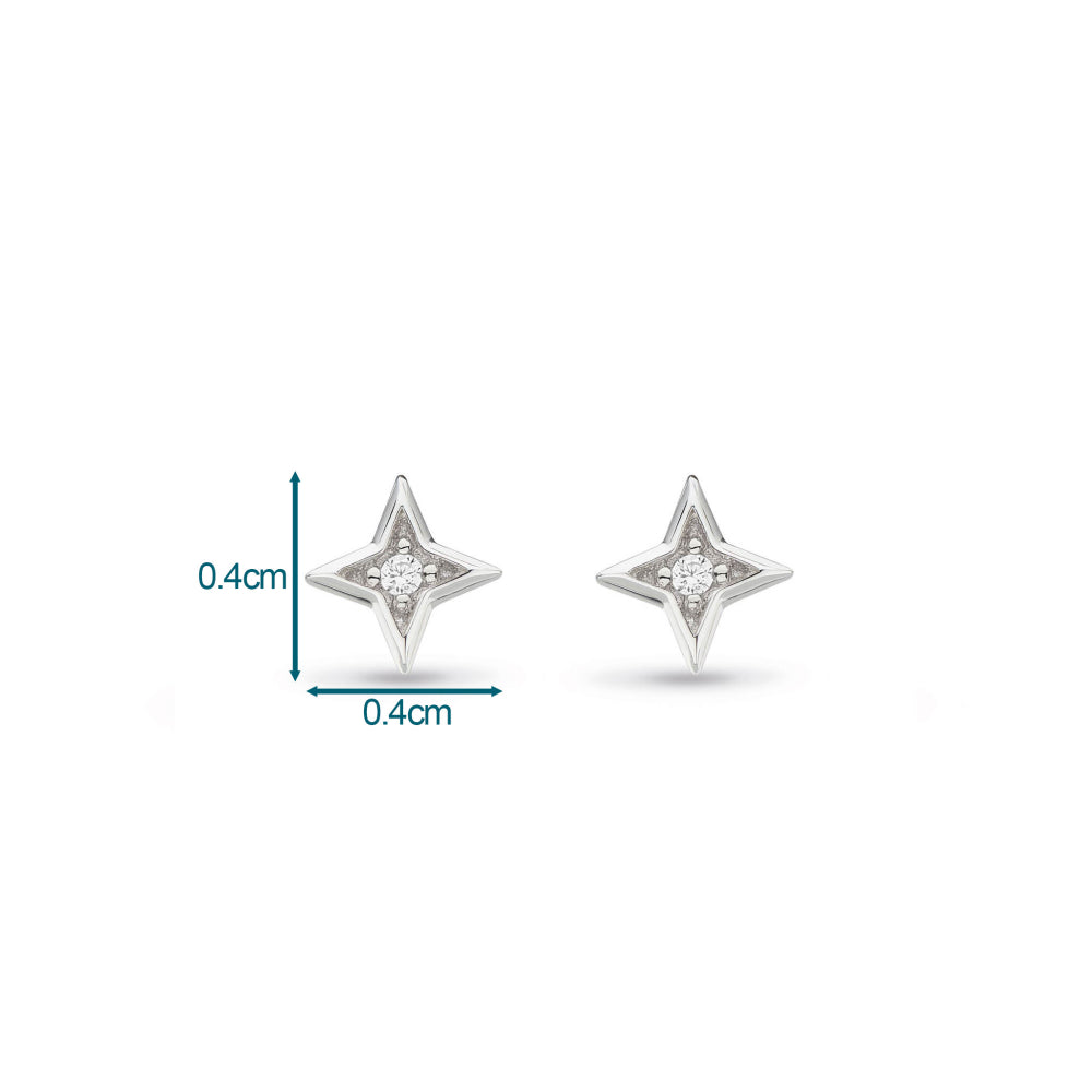 Kit Heath - Céleste Astoria Starburst Mini Stud Earrings - Silver