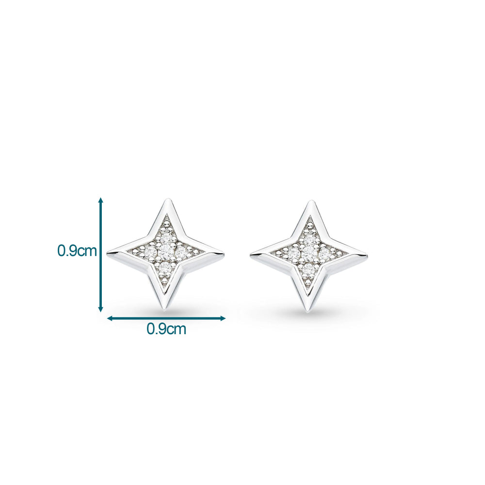 Kit Heath - Céleste Astoria Starburst Pavé Stud Earrings - Silver