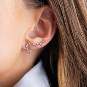 Kit Heath - Céleste Constellation CZ Climber Stud Earrings - Silver