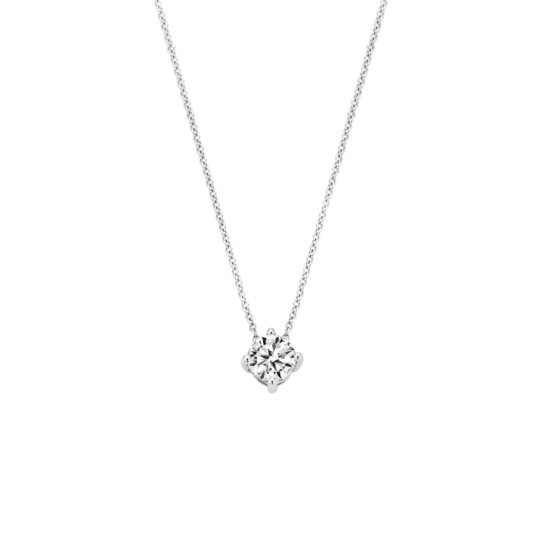 Blush - 42cm Solitaire Necklace - 14kt White Gold