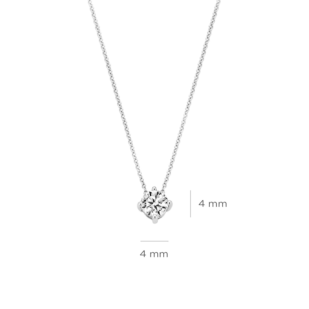 Blush - 42cm Solitaire Necklace - 14kt White Gold