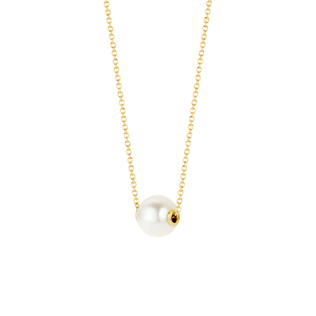 Blush - 42cm Single Pearl Necklace - 14kt Yellow Gold