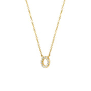 Blush - 42cm Open CZ Circle Necklace - 14kt Yellow Gold