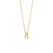 Blush - 42cm Initial A Neckace - 14kt Yellow Gold