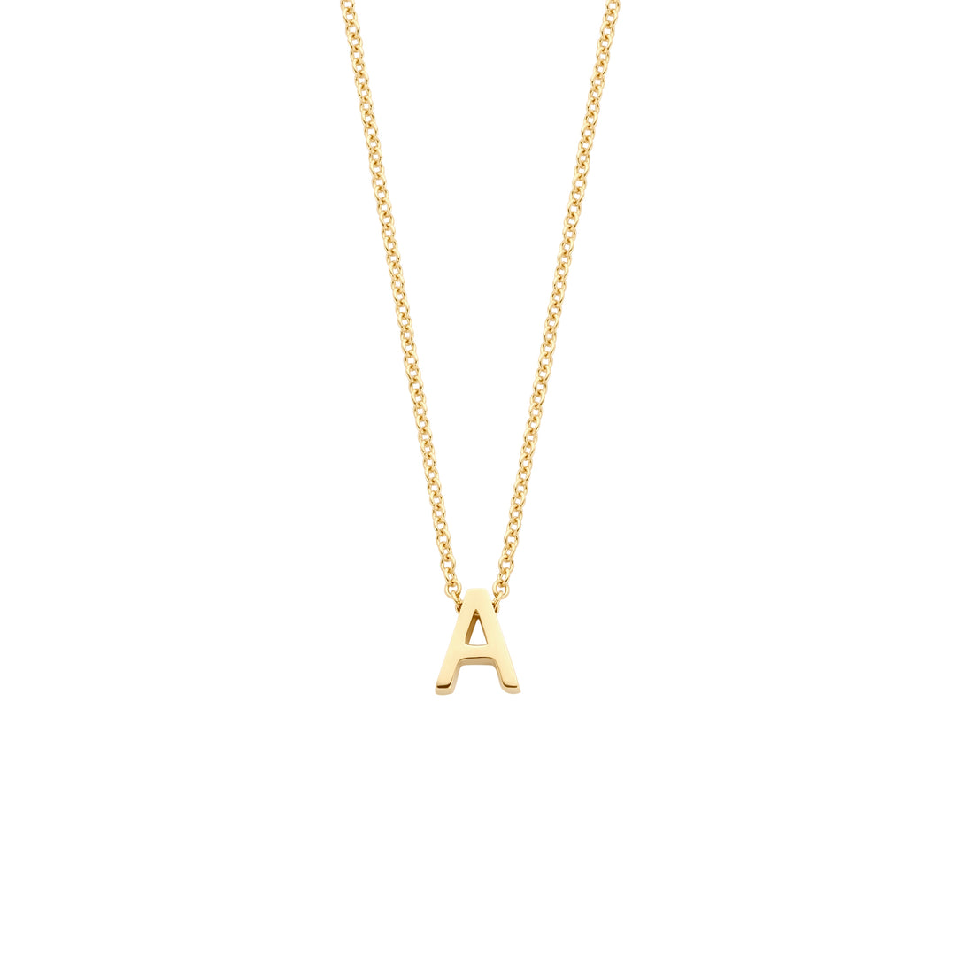 Blush - 42cm Initial A Neckace - 14kt Yellow Gold