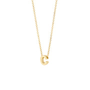Blush - 42cm Initial C Neckace - 14kt Yellow Gold