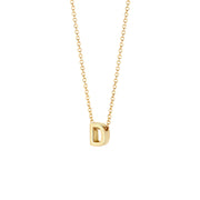 Blush - 42cm Initial D Necklace - 14kt Yellow Gold