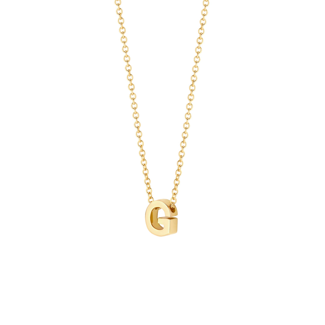 Blush - 42cm Initial G Neckace - 14kt Yellow Gold