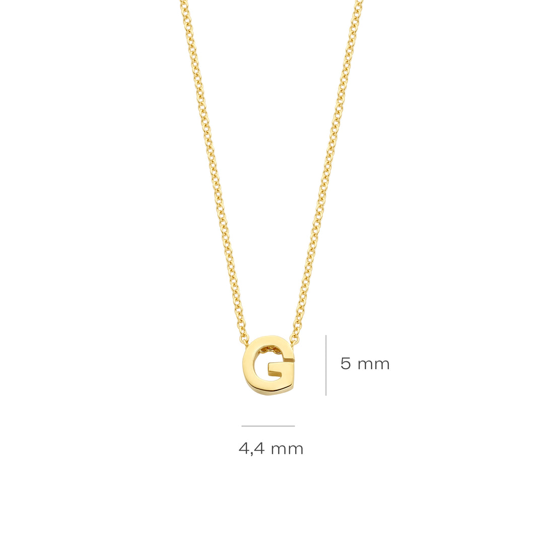 Blush - 42cm Initial G Neckace - 14kt Yellow Gold