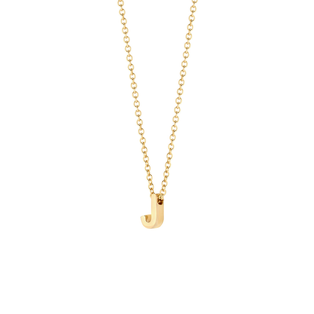 Blush - 42cm Initial J Neckace - 14kt Yellow Gold