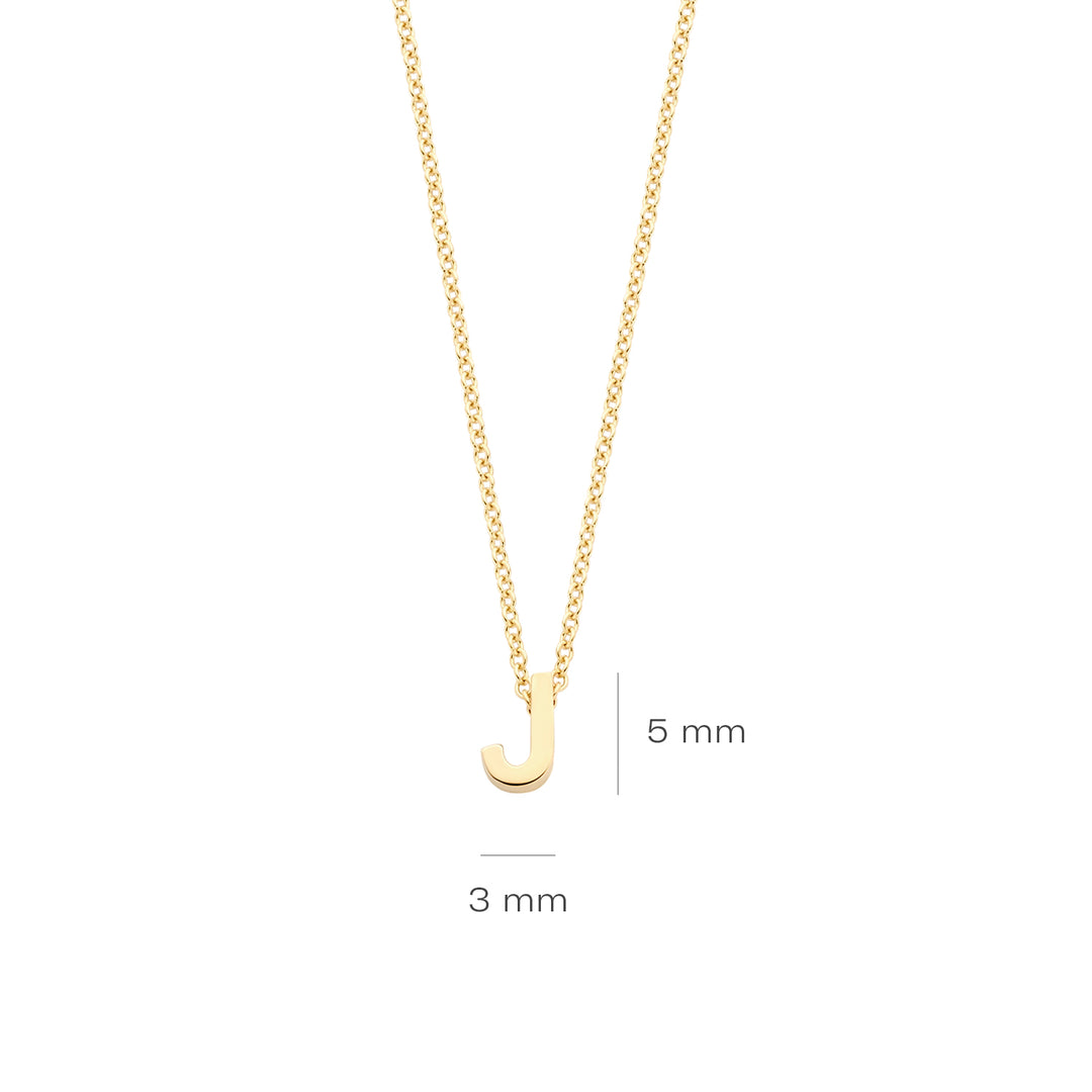 Blush - 42cm Initial J Neckace - 14kt Yellow Gold