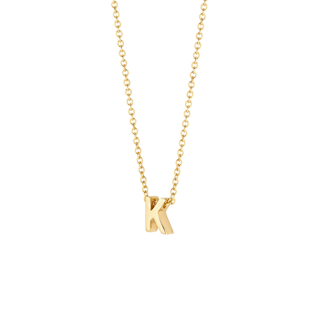 Blush - 42cm Initial K Neckace - 14kt Yellow Gold