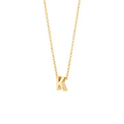 Blush - 42cm Initial K Neckace - 14kt Yellow Gold