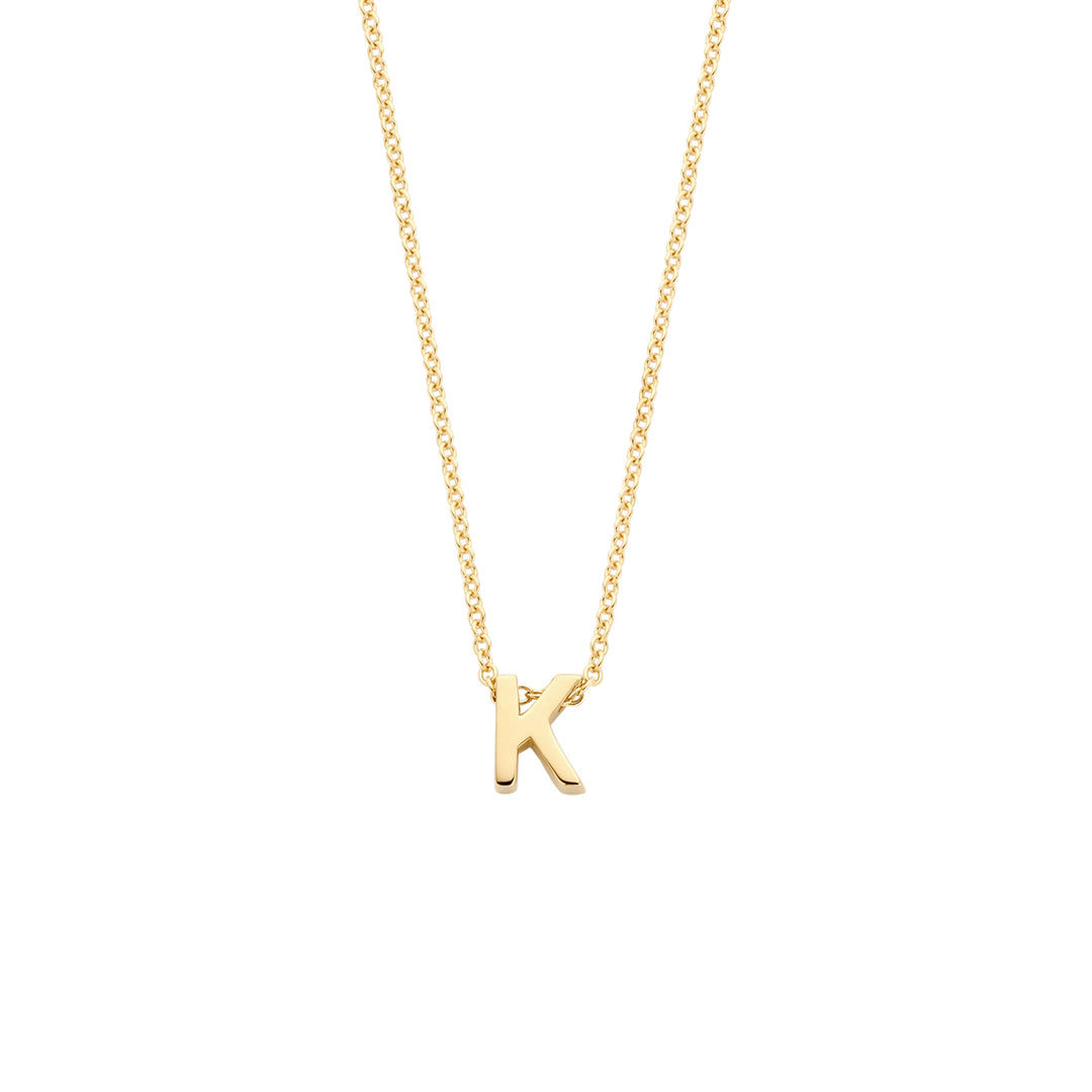 Blush - 42cm Initial K Neckace - 14kt Yellow Gold