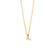 Blush - 42cm Initial L Neckace - 14kt Yellow Gold