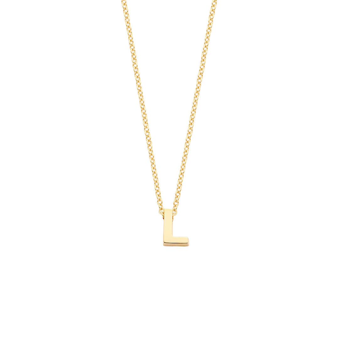 Blush - 42cm Initial L Neckace - 14kt Yellow Gold