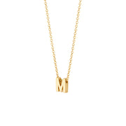Blush - 42cm Initial M Neckace - 14kt Yellow Gold