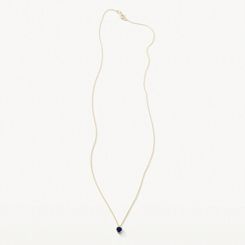 Blush - Birthstone Necklace - Blue Sapphire September - 14kt Yellow Gold