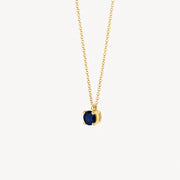 Blush - Birthstone Necklace - Blue Sapphire September - 14kt Yellow Gold