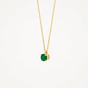 Blush - Birthstone Necklace - Emerald May - 14kt Yellow Gold