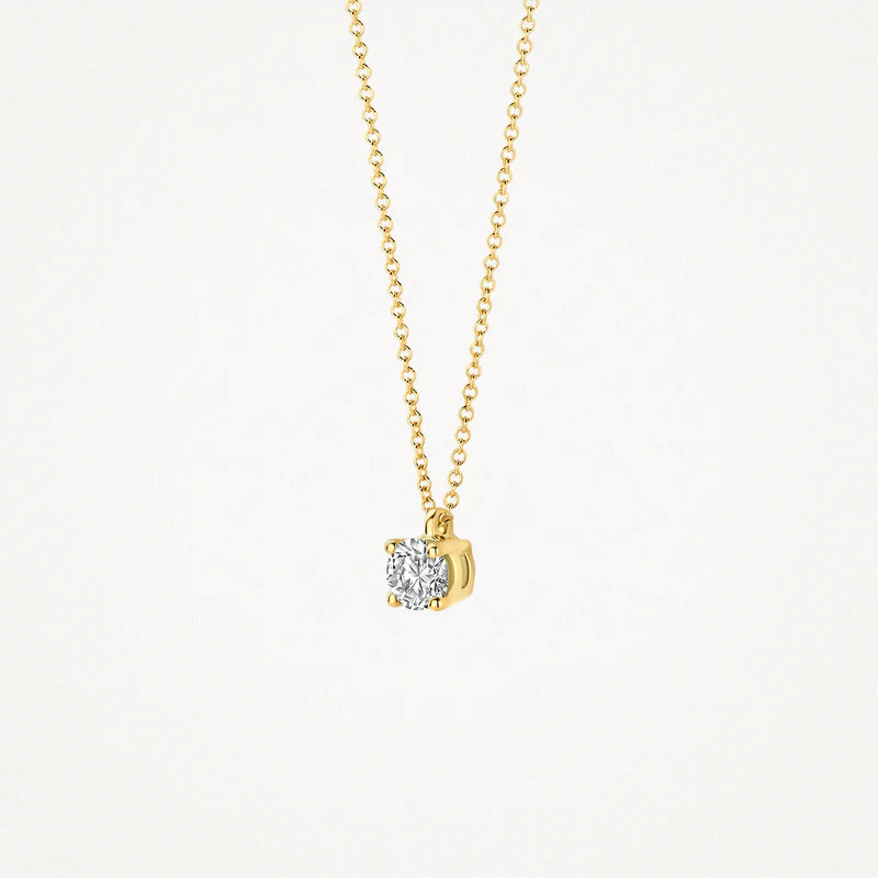 Blush - Birthstone Necklace - Diamond April - 14kt Yellow Gold