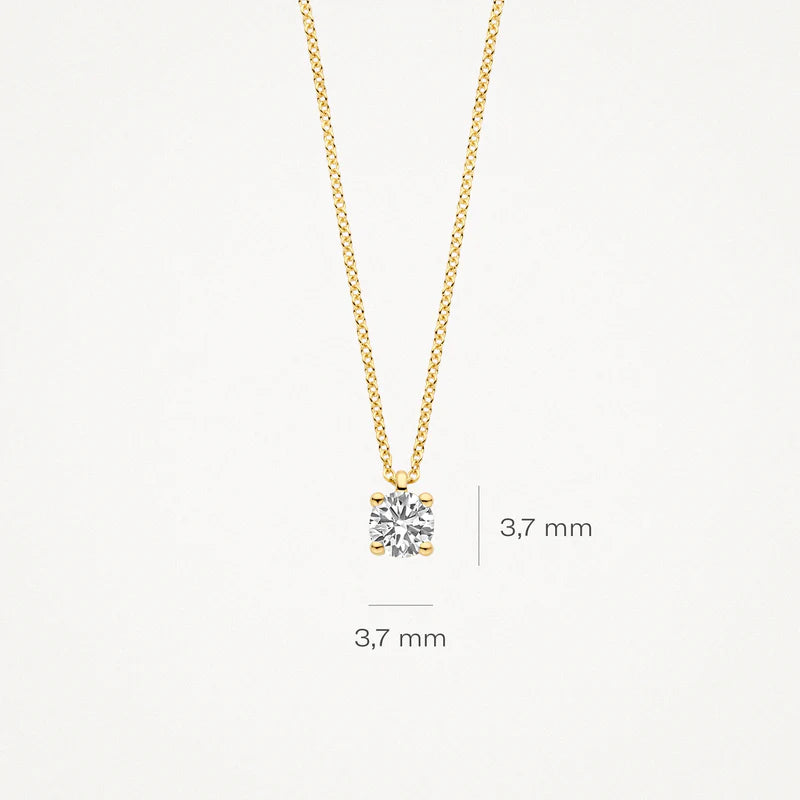 Blush - Birthstone Necklace - Diamond April - 14kt Yellow Gold