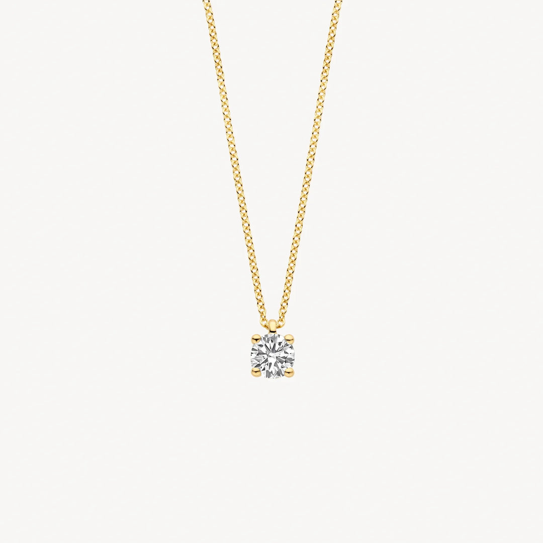 Blush - Birthstone Necklace - Diamond April - 14kt Yellow Gold