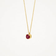Blush - Birthstone Necklace - Ruby July - 14kt Yellow Gold