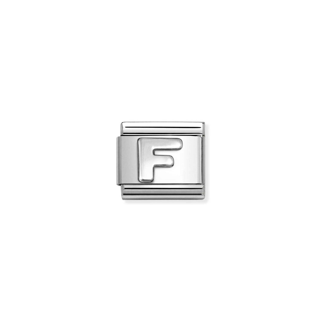 Nomination - Silver Letter F Charm