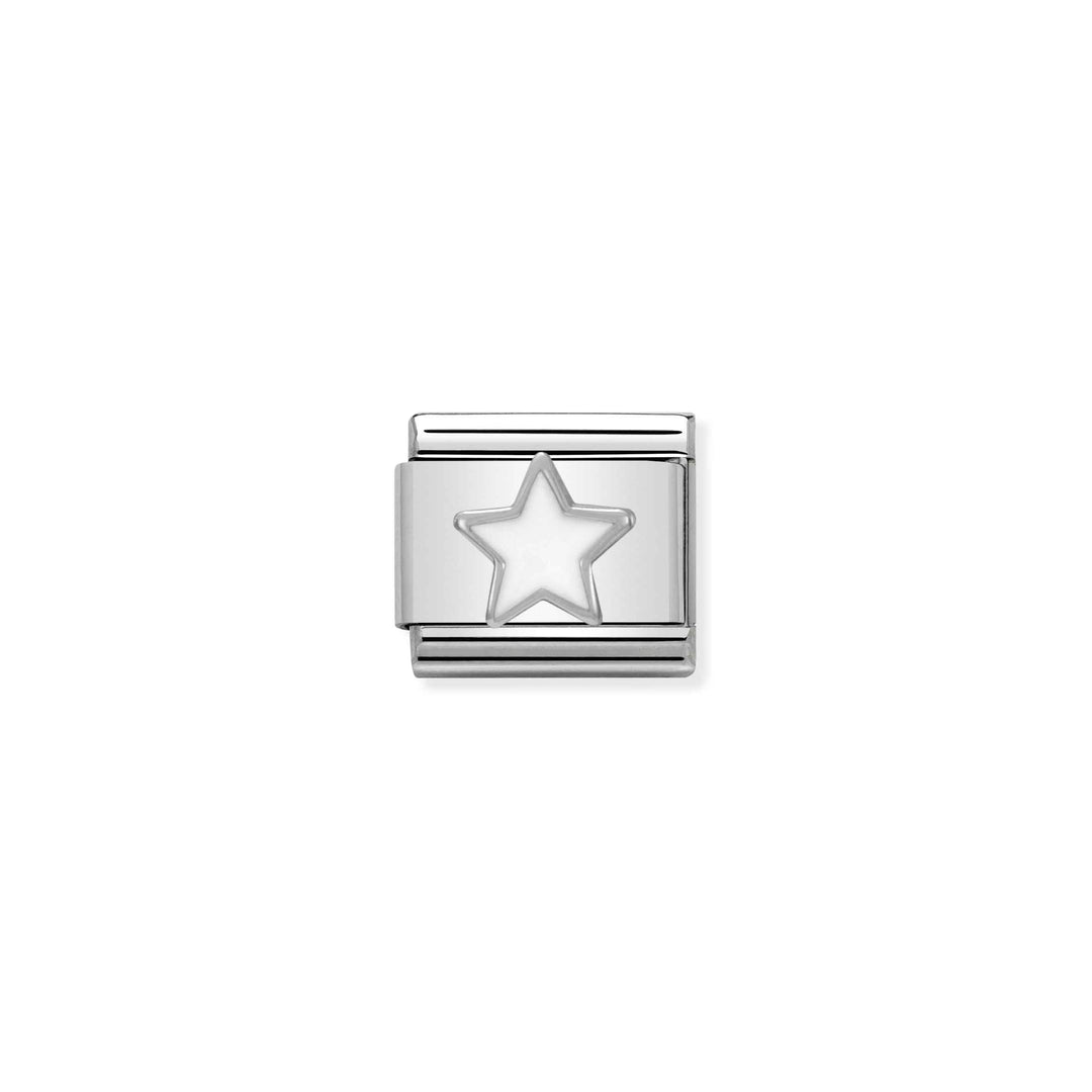 Nomination - White & Silver Star Charm