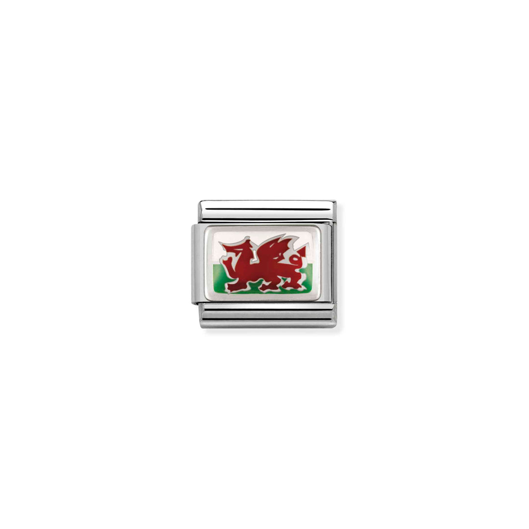 Nomination - Composable Flag of Wales Charm - Silver