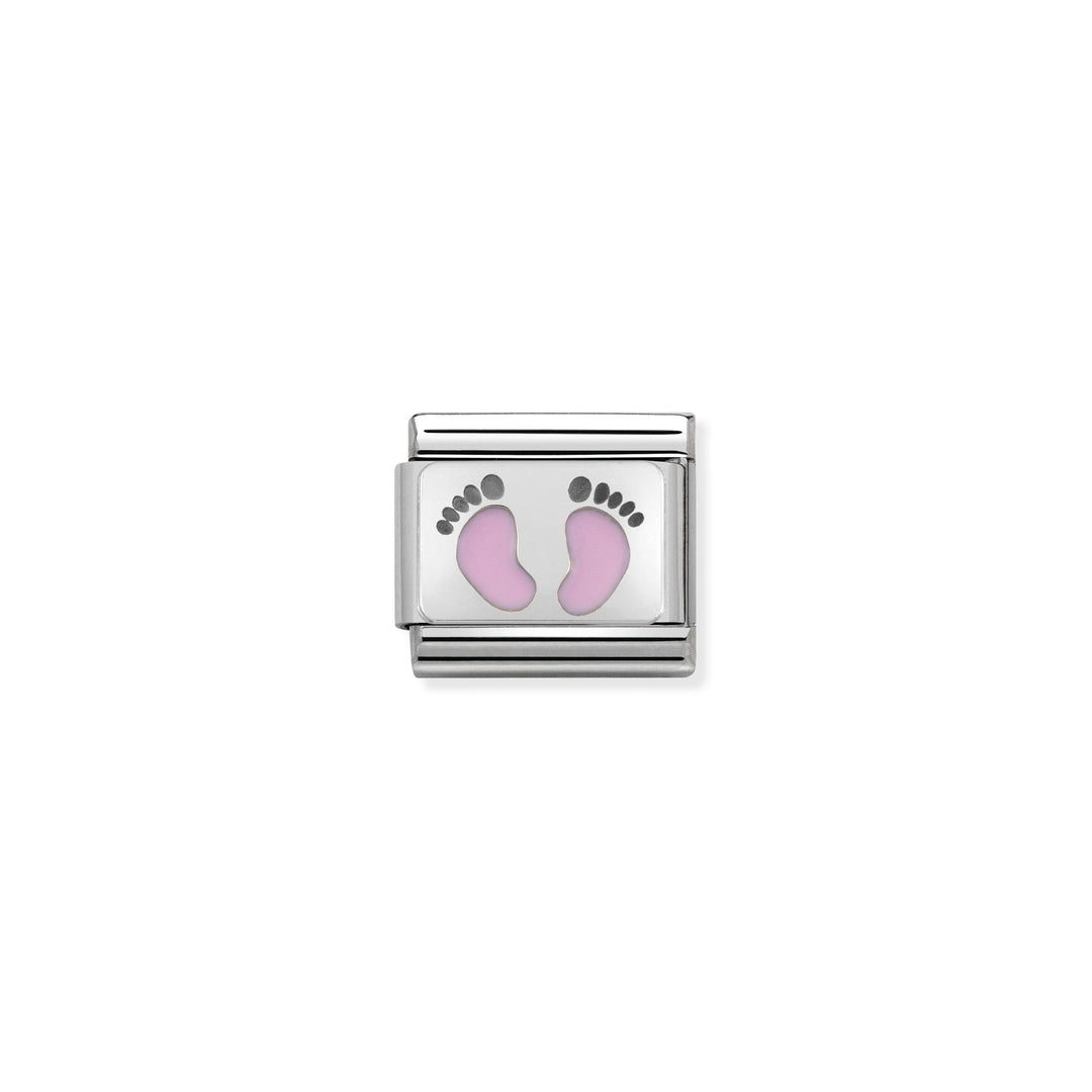 Nomination - Pink Footprints Charm