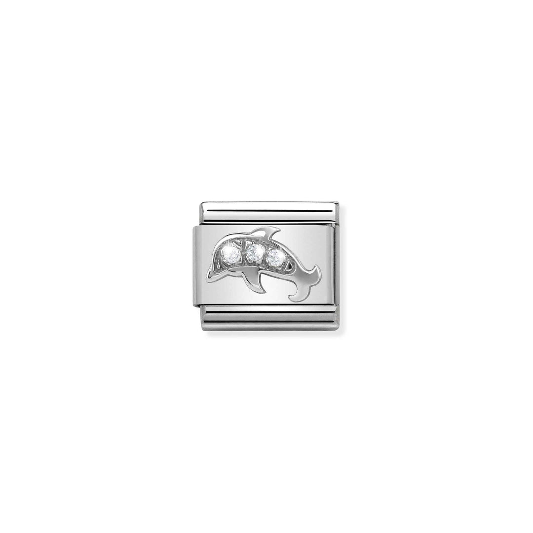 Nomination - Classic Cubic Zirconia Dolphin Charm