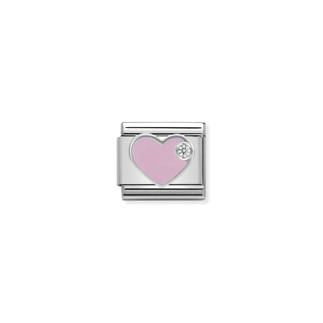 Nomination - Classic CZ Pink Heart Charm