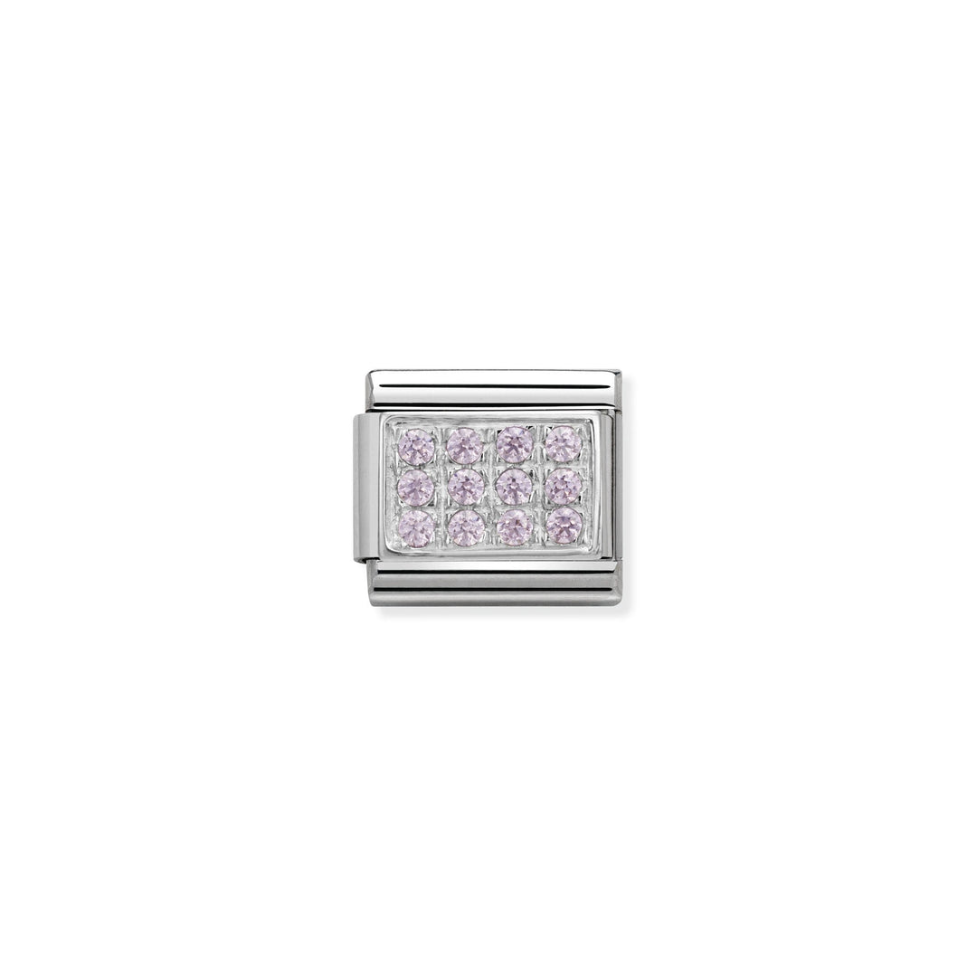 Nomination - Classic Pave Cubic Zirconia Pink CZ Charm