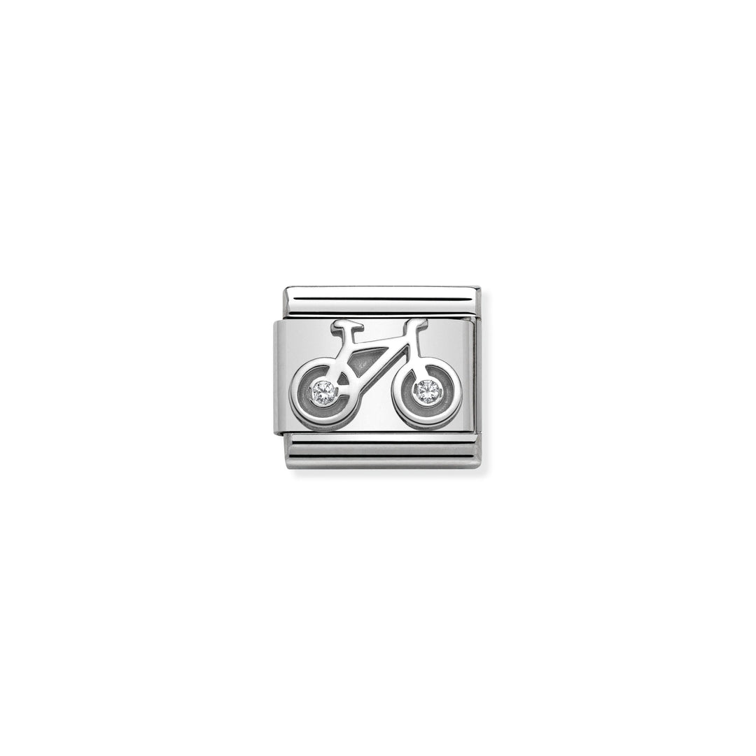 Nomination - Silver and Stone Bicycle Charm