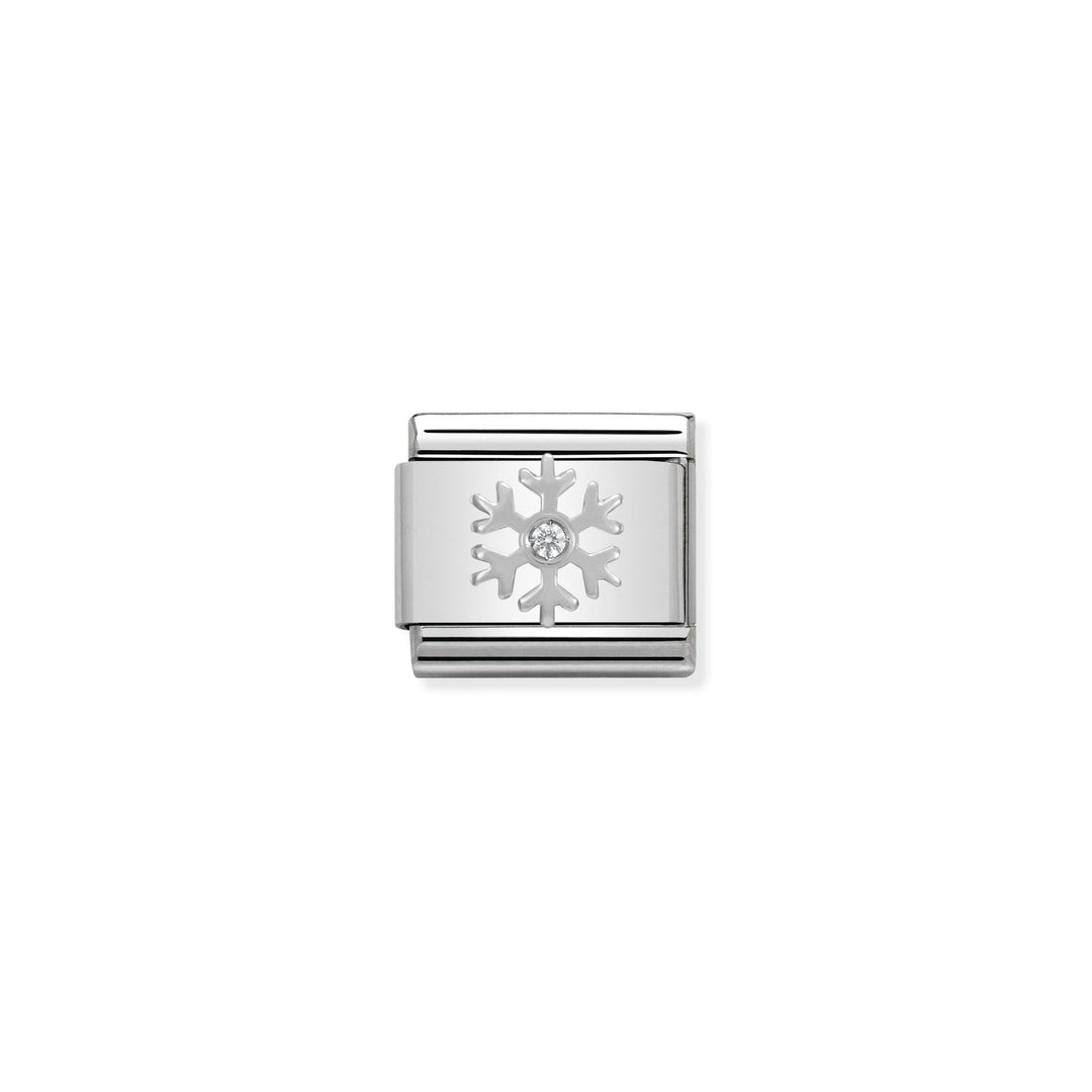 Nomination - Christmas CZ White Snowflake Charm