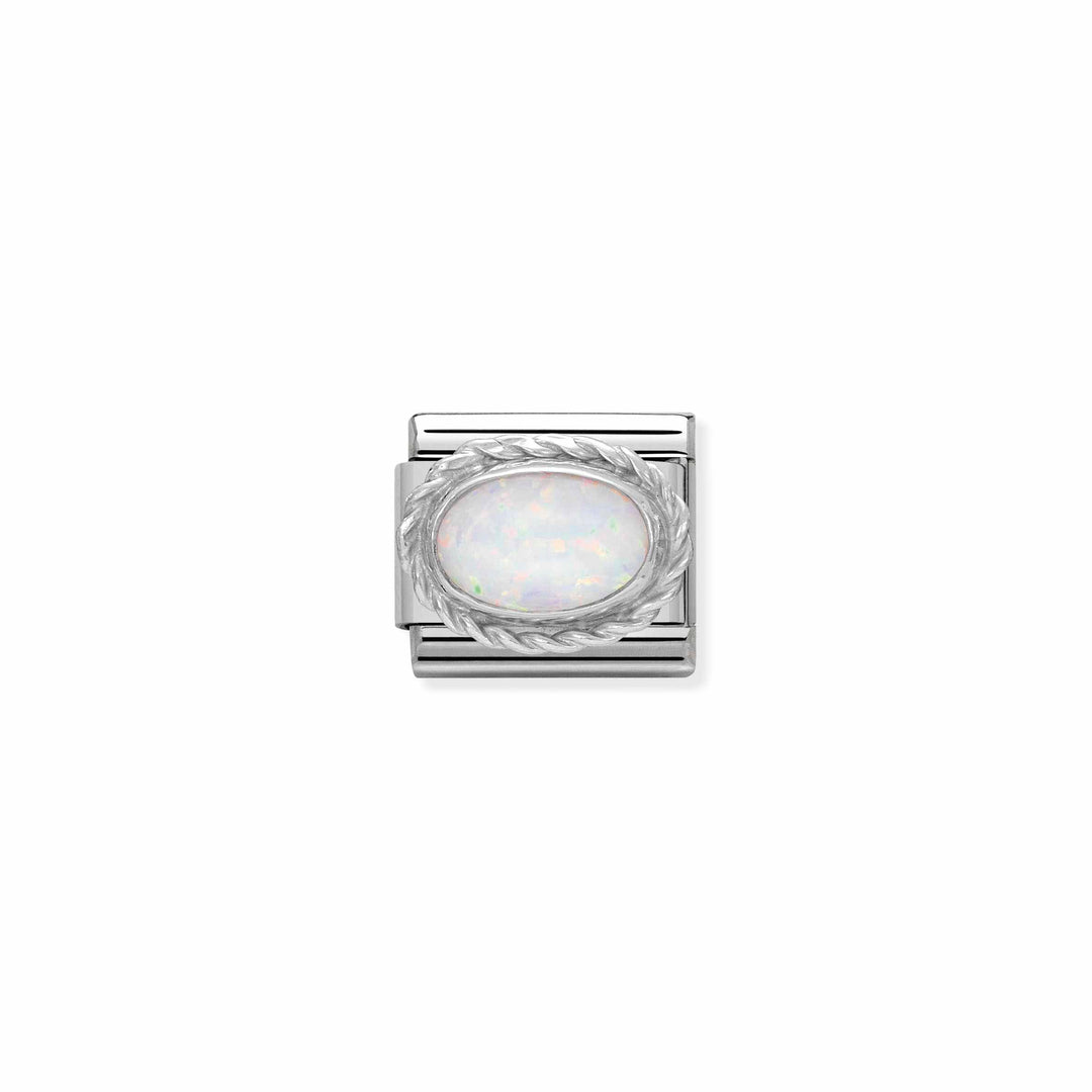 Nomination - Hard Stones White Opal Charm