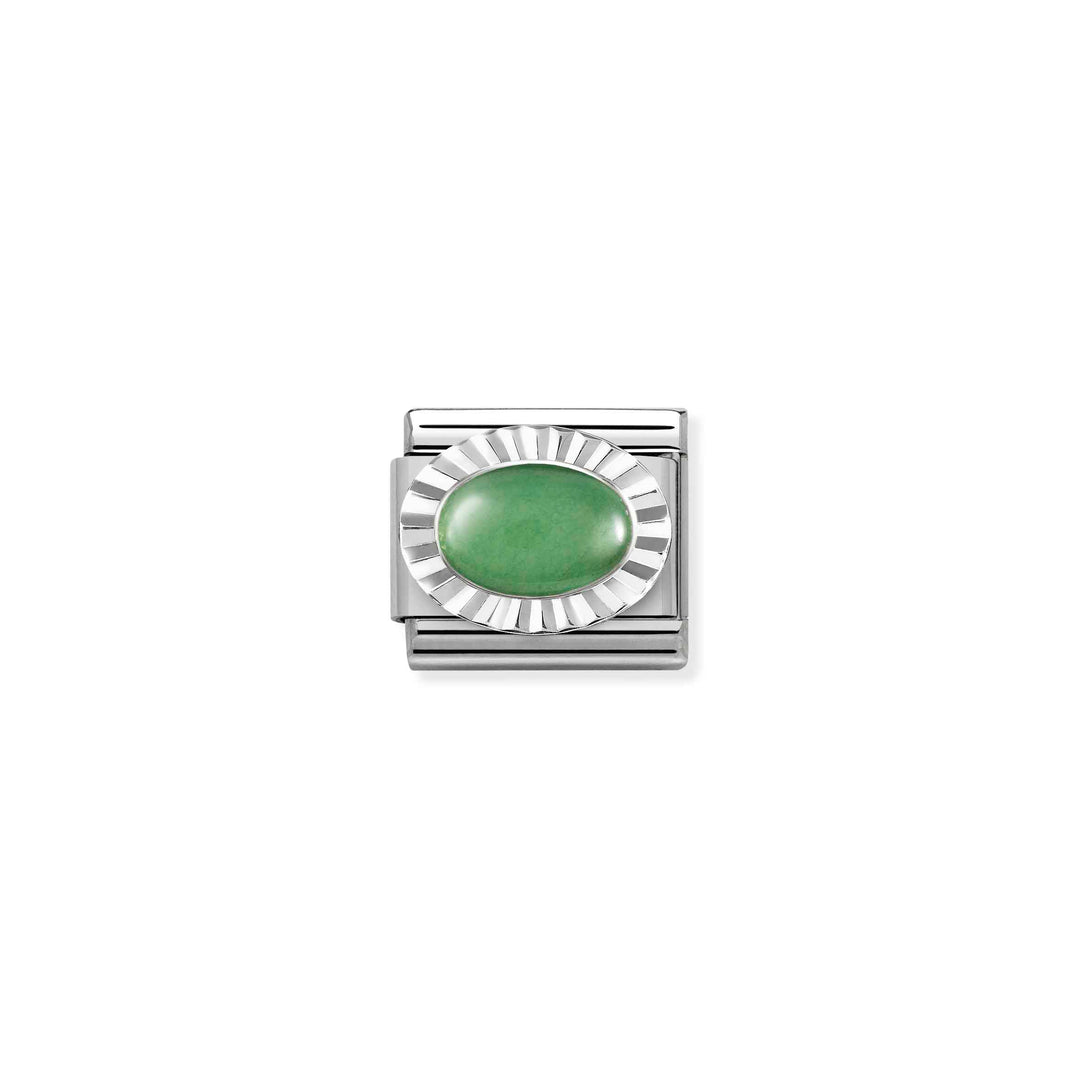 Nomination - Green Aventurine and Silver Charm