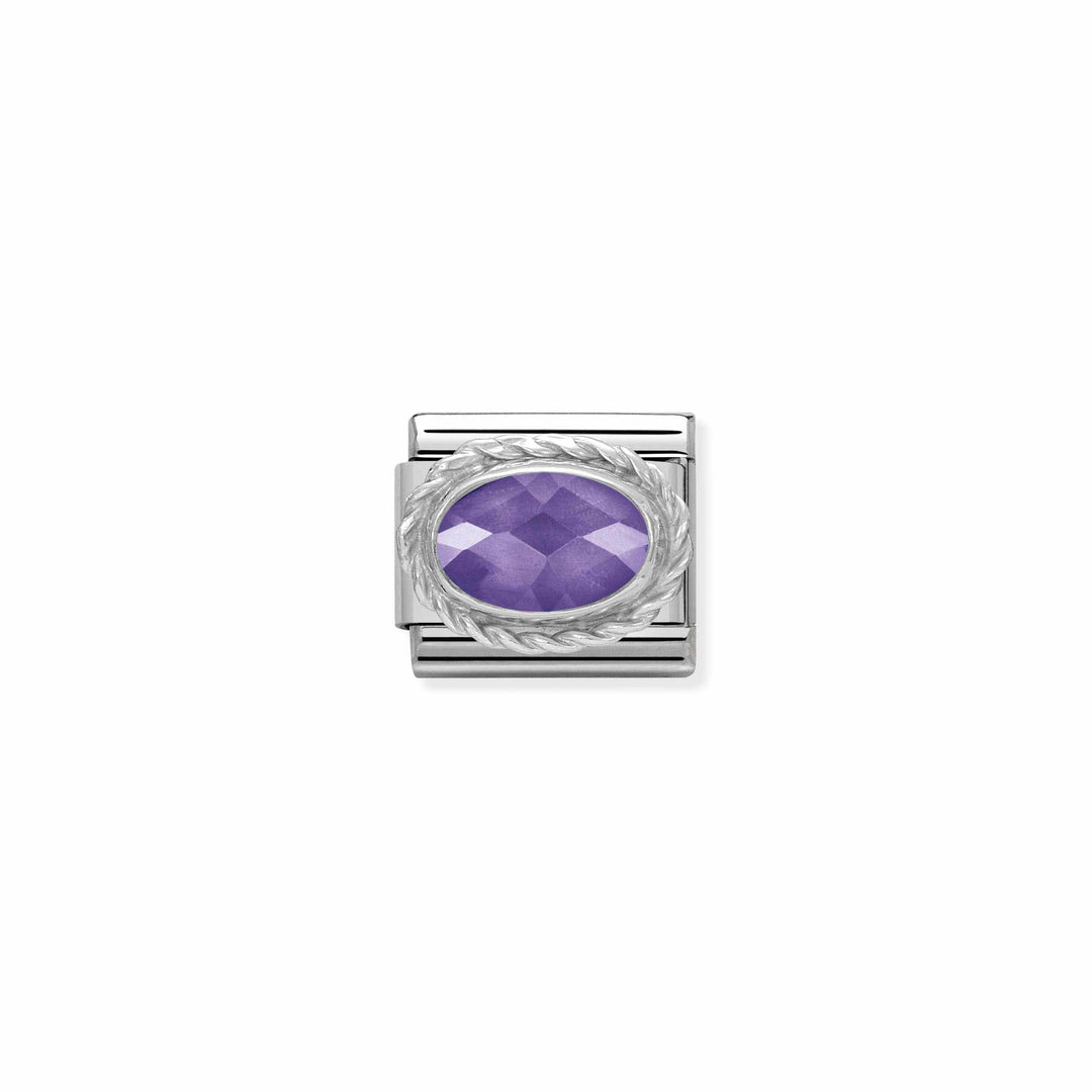Nomination - Silver Classic Faceted CZ Purple Charm