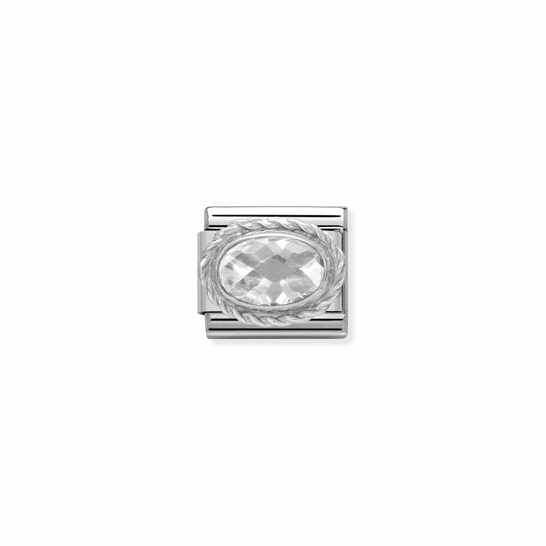 Nomination - Silver Classic Faceted CZ White Charm