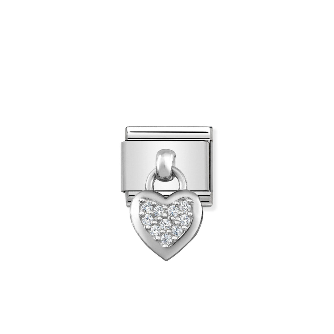 Nomination - Composable Heart Pendant CZ Charm - Silver