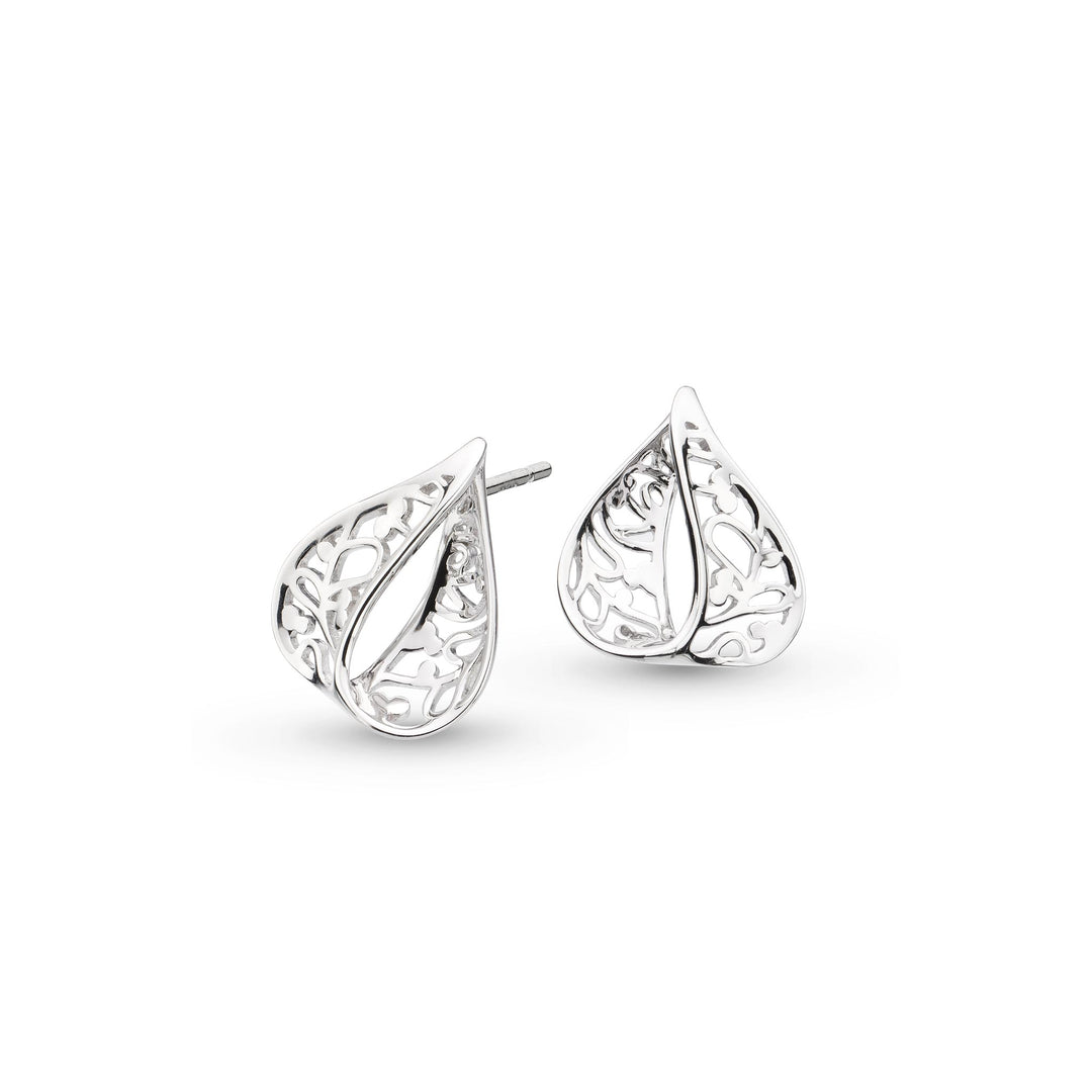 Kit Heath - Blossom Flourish Loupe Stud Earrings - Silver