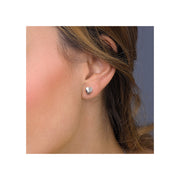 Kit Heath - Miniatures Sweet Heart Pavé Stud Earrings - Silver